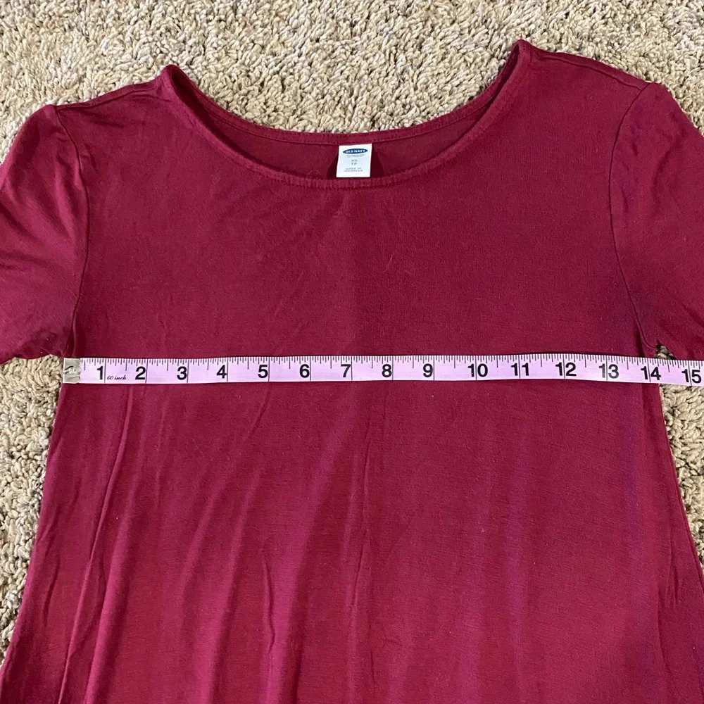Old Navy burgundy swing dress XS - Picture 7 of 9